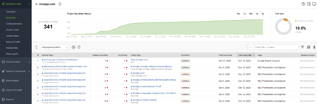 SEO PowerSuite fonctionnalite 14