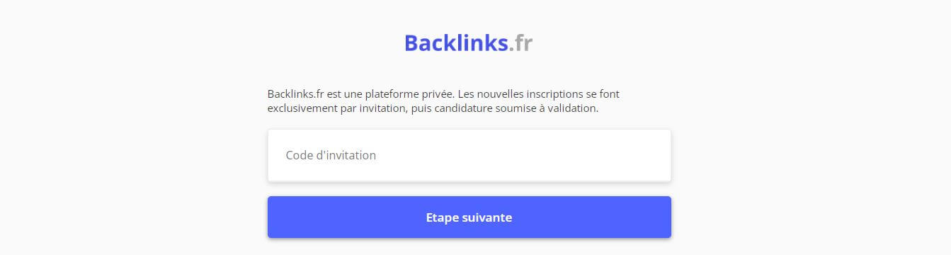 Backlinks.fr invitation