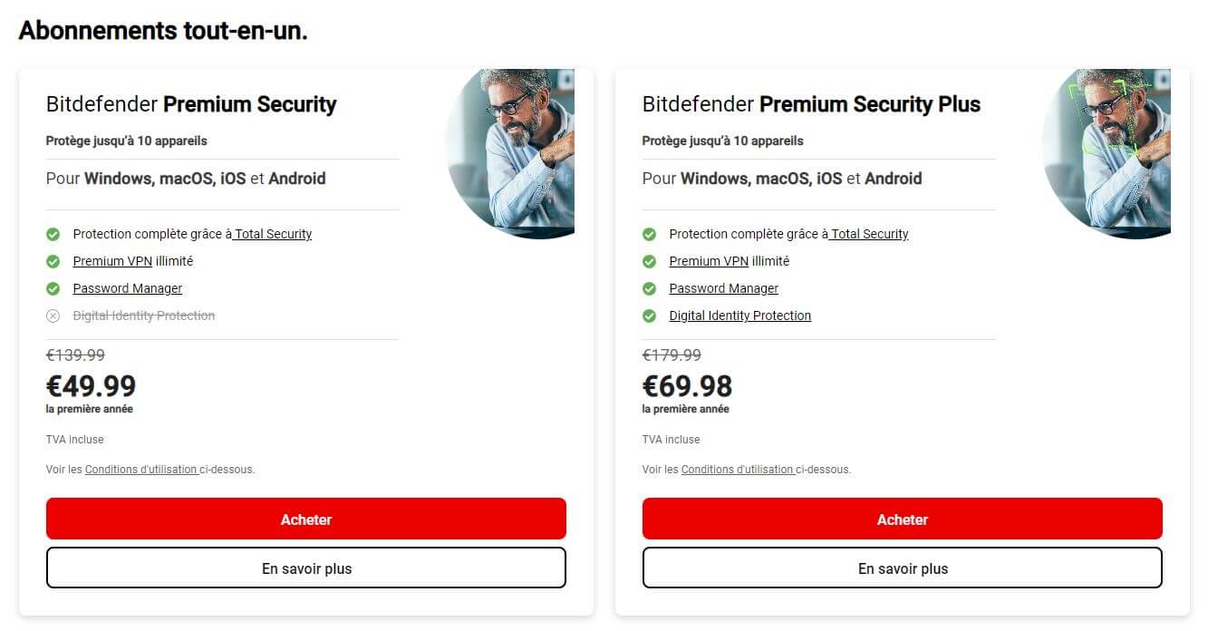 Bitdefender prix