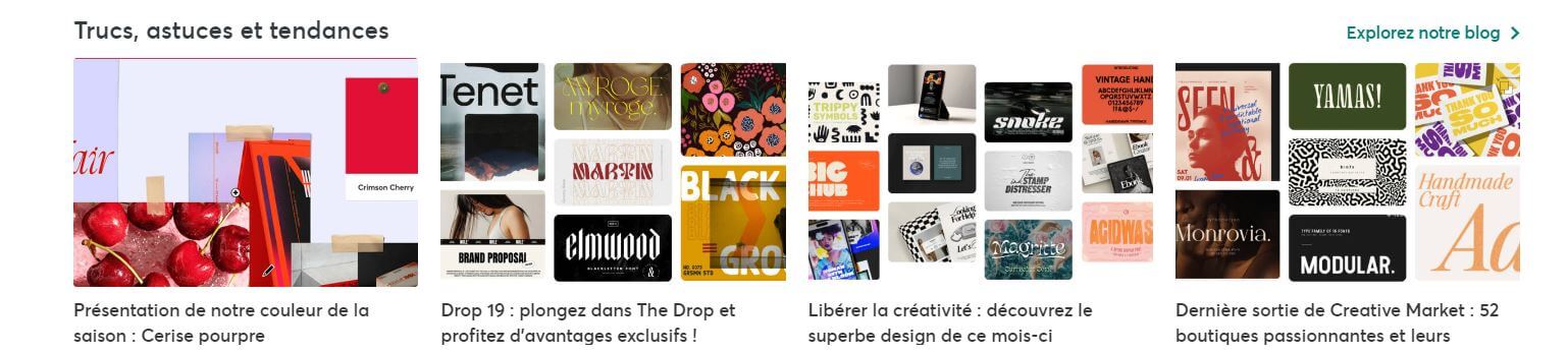 Creative Market tendances