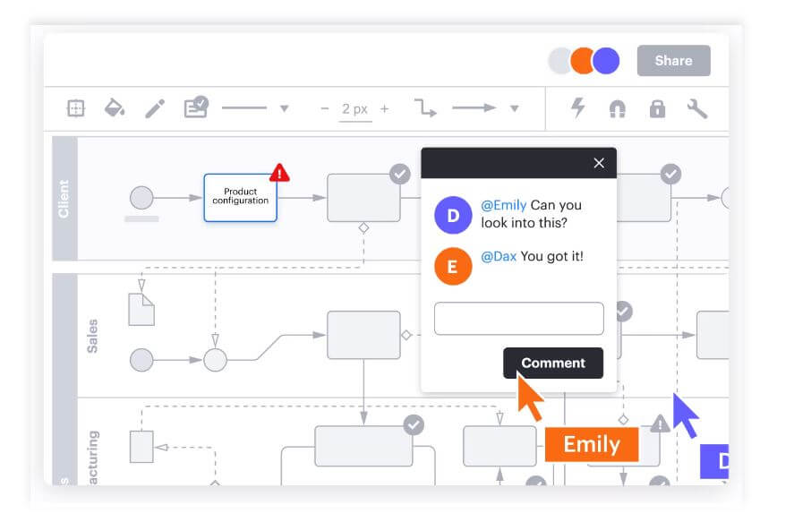 Lucidchart collaboration