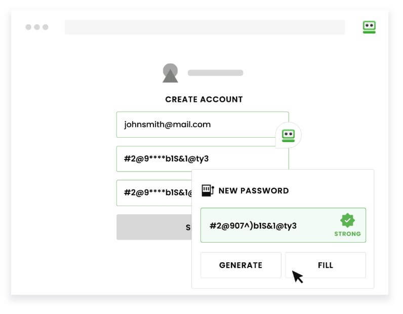RoboForm génération de mots de passe