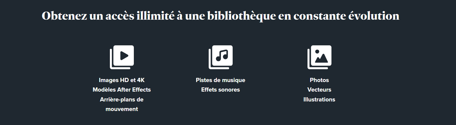 Storyblocks bibliothèque