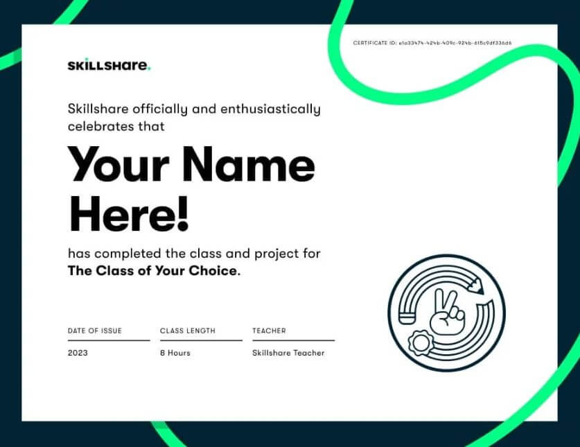 Skillshare certificat