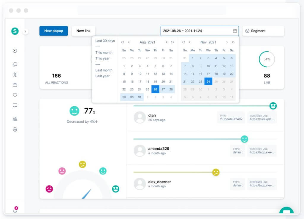 Sleekplan mesure satisfaction client