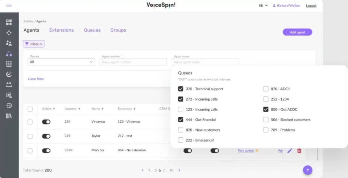 VoiceSpin file d'attente