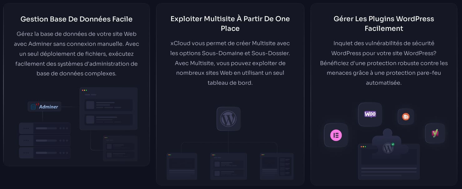 xCloud gestion des sites